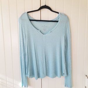 American Eagle Long Sleeve Shirt - Pastel …